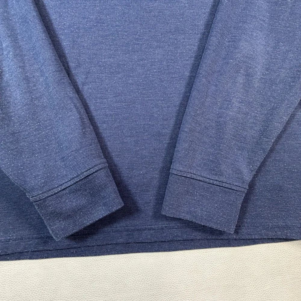 Vineyard‎ Vines Mens XL Quarter Zip Pullover Navy Blue Heathered Pique Sweater